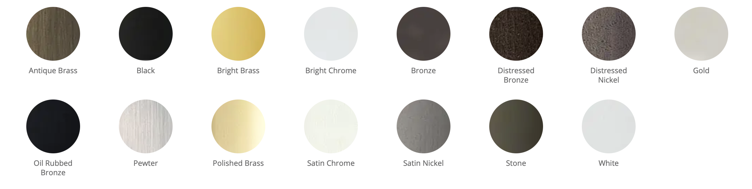 Hardware Finishes